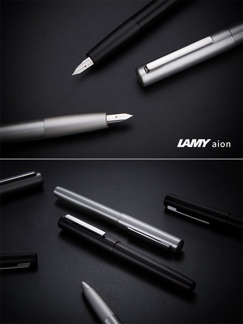 lamy 凌美 aion系列ef尖黑杆墨水笔 钢笔 77bk-ef 0.5mm