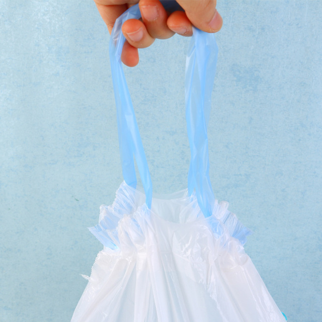 手提式大号彩色垃圾袋厨房家用加厚点断背心式一次性塑料袋